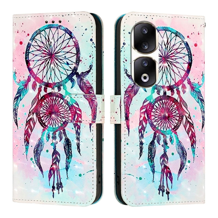 For Honor 90 Pro 3D Painting Horizontal Flip Leather Phone Case