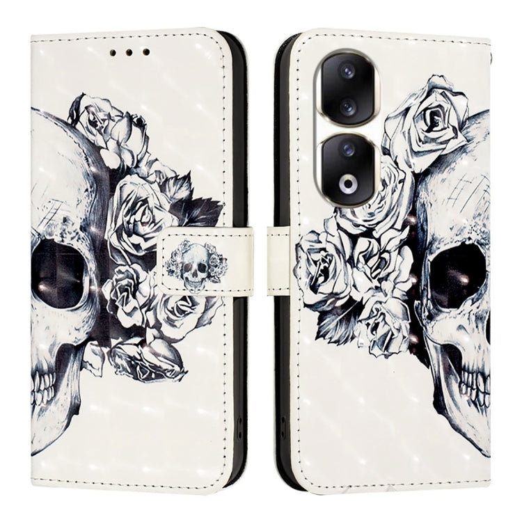 For Honor 90 Pro 3D Painting Horizontal Flip Leather Phone Case