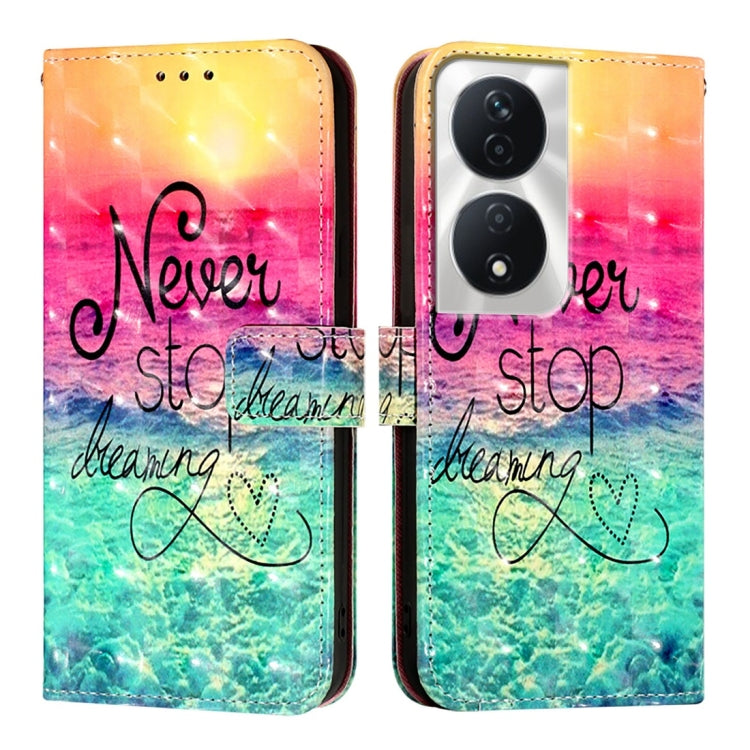 For Honor 90 Smart / X7b 4G / 5G Global 3D Painting Horizontal Flip Leather Phone Case