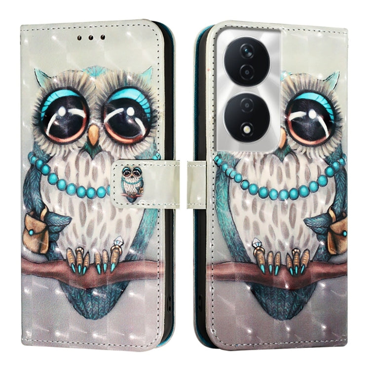 For Honor 90 Smart / X7b 4G / 5G Global 3D Painting Horizontal Flip Leather Phone Case