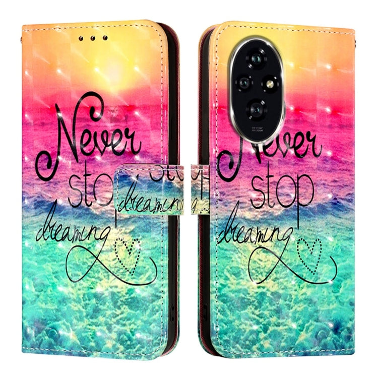 For Honor 200 3D Painting Horizontal Flip Leather Phone Case