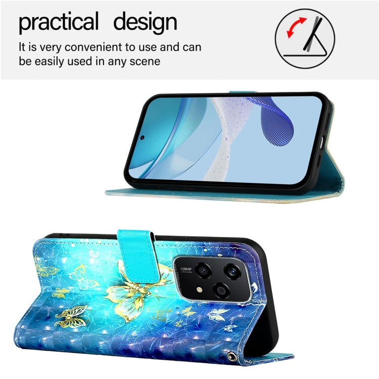 For Honor 200 Lite Global 3D Painting Horizontal Flip Leather Phone Case