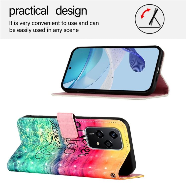 For Honor 200 Lite Global 3D Painting Horizontal Flip Leather Phone Case