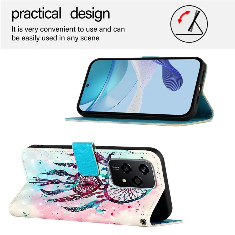 For Honor 200 Lite Global 3D Painting Horizontal Flip Leather Phone Case
