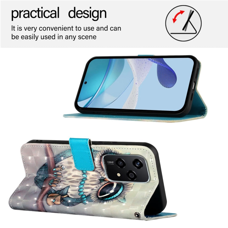 For Honor 200 Lite Global 3D Painting Horizontal Flip Leather Phone Case