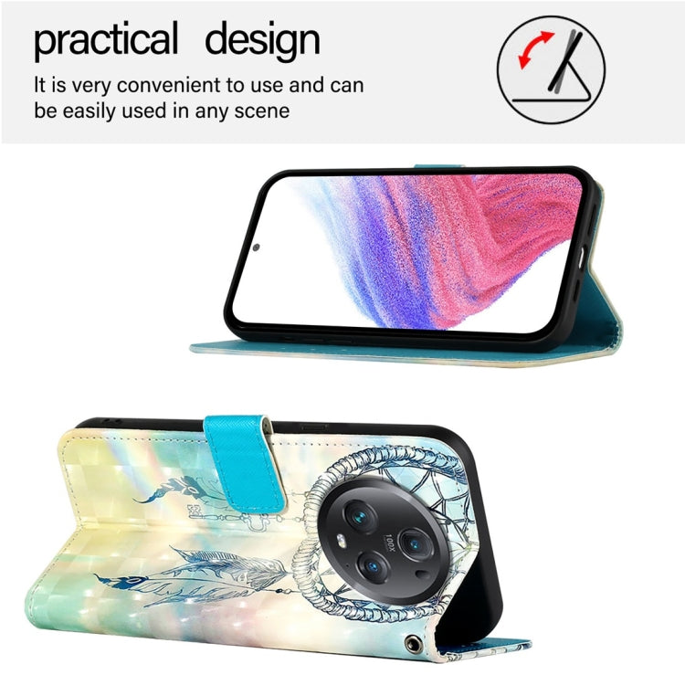 For Honor Magic5 Pro 3D Painting Horizontal Flip Leather Phone Case