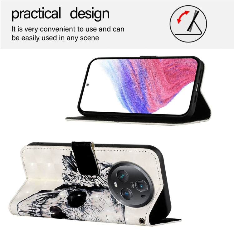 For Honor Magic5 Pro 3D Painting Horizontal Flip Leather Phone Case
