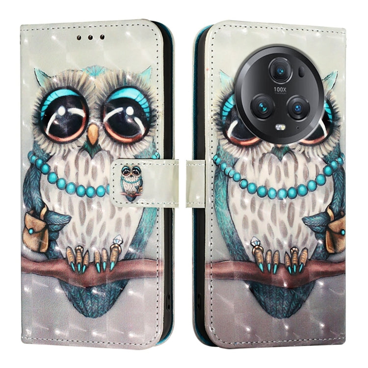 For Honor Magic5 Pro 3D Painting Horizontal Flip Leather Phone Case