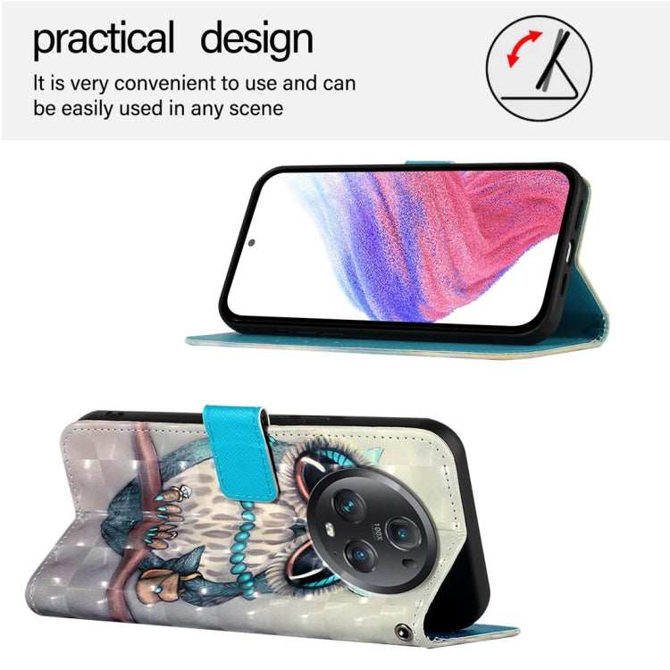 For Honor Magic5 Pro 3D Painting Horizontal Flip Leather Phone Case