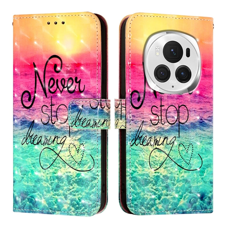 For Honor Magic6 Pro Global 3D Painting Horizontal Flip Leather Phone Case
