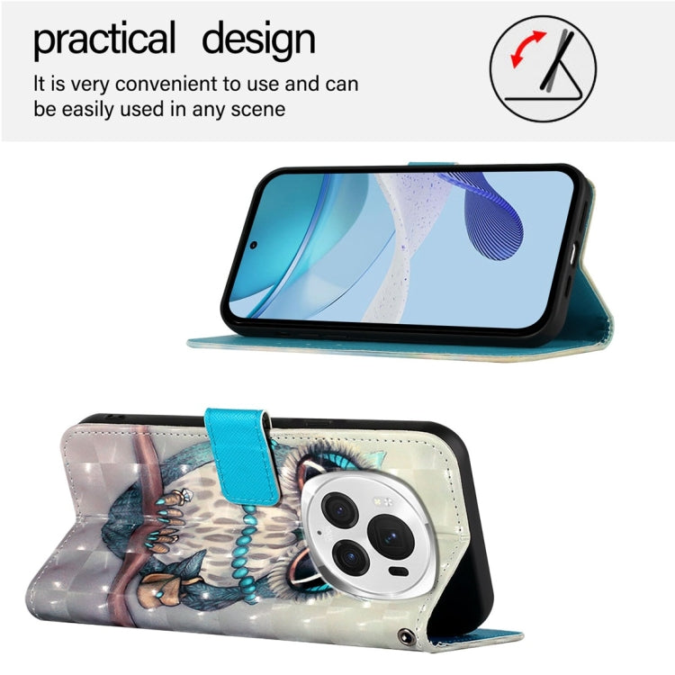 For Honor Magic6 Pro Global 3D Painting Horizontal Flip Leather Phone Case