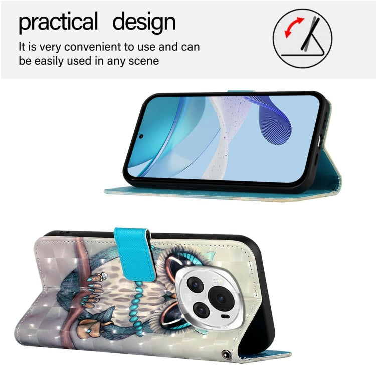 For Honor Magic6 Global 3D Painting Horizontal Flip Leather Phone Case