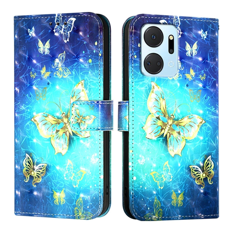 For Honor X7a / Play7T 3D Painting Horizontal Flip Leather Phone Case