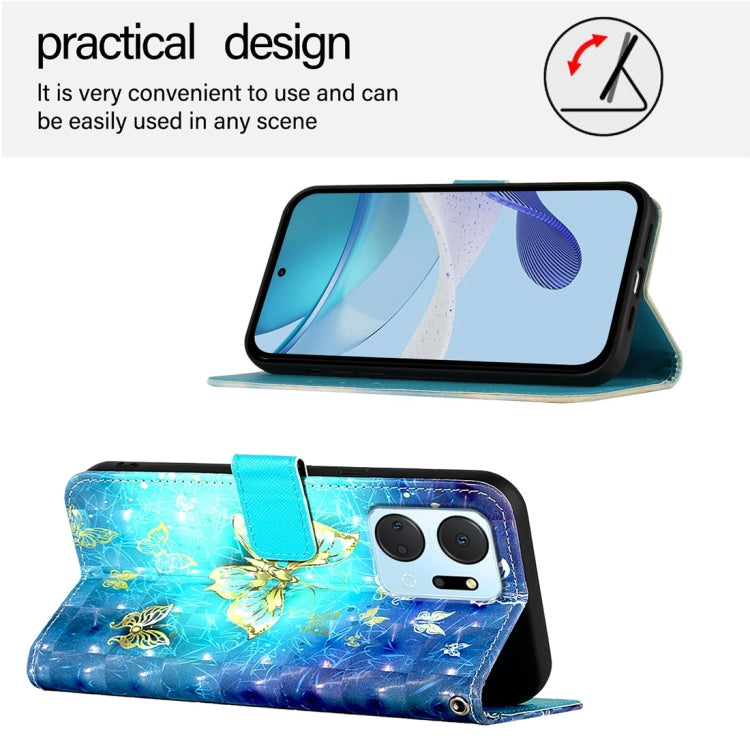 For Honor X7a / Play7T 3D Painting Horizontal Flip Leather Phone Case