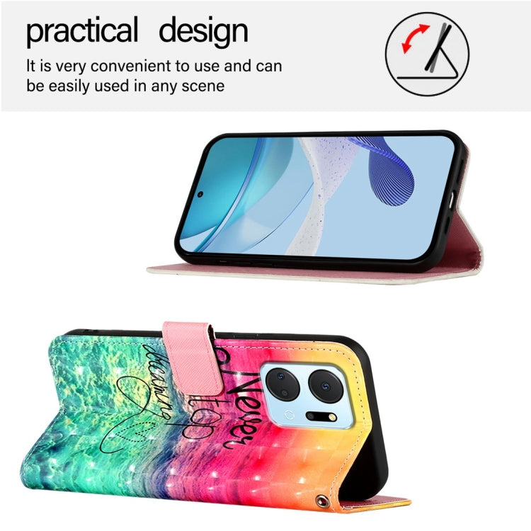 For Honor X7a / Play7T 3D Painting Horizontal Flip Leather Phone Case