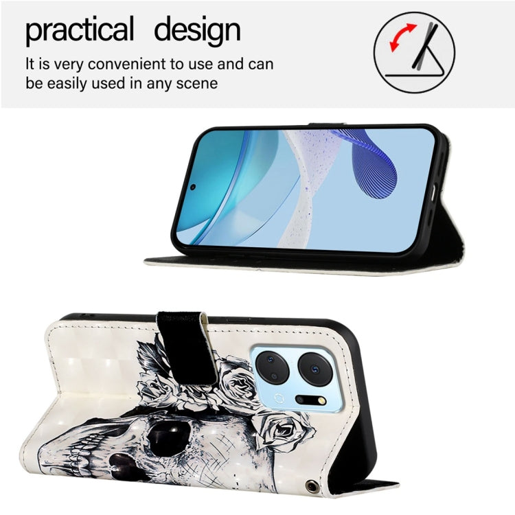 For Honor X7a / Play7T 3D Painting Horizontal Flip Leather Phone Case