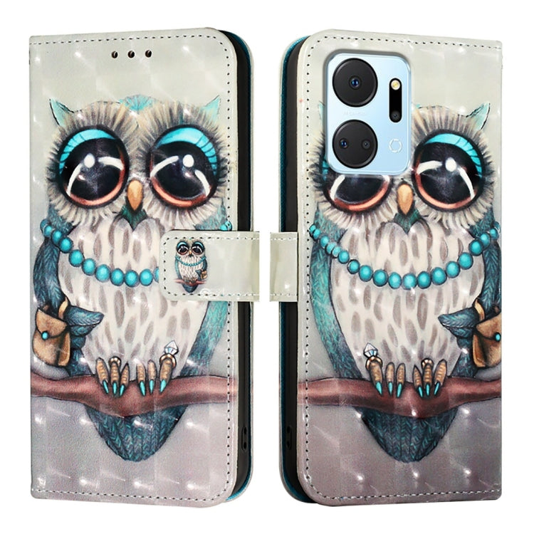 For Honor X7a / Play7T 3D Painting Horizontal Flip Leather Phone Case
