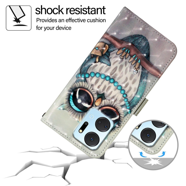 For Honor X7a / Play7T 3D Painting Horizontal Flip Leather Phone Case