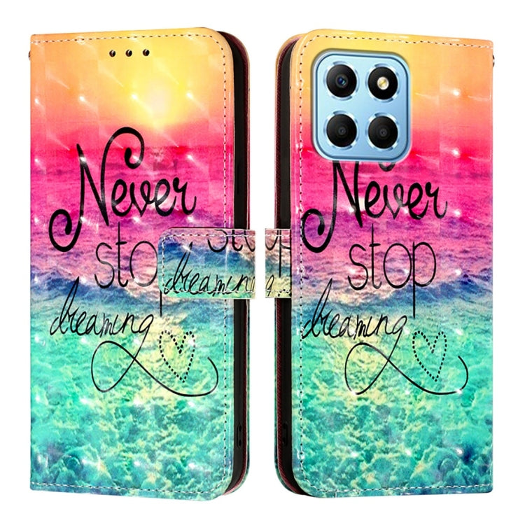 For Honor X8 5G / X8a / X6 / X6s Global 3D Painting Horizontal Flip Leather Phone Case