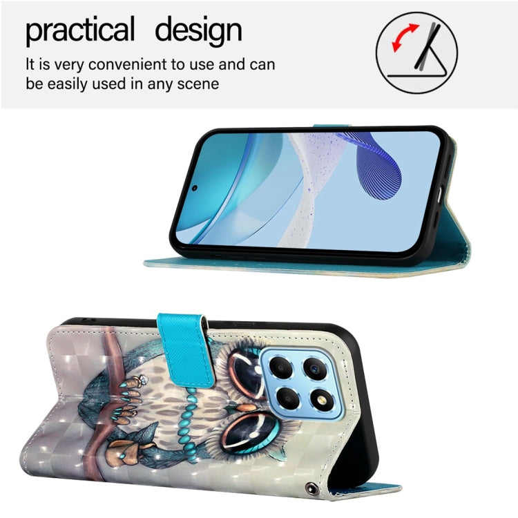For Honor X8 5G / X8a / X6 / X6s Global 3D Painting Horizontal Flip Leather Phone Case