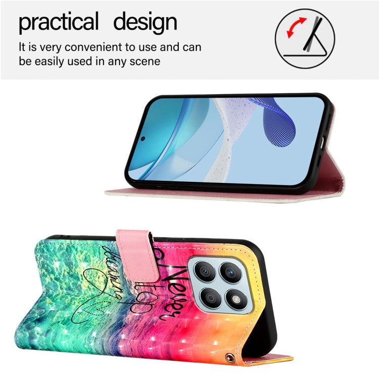 For Honor X8b Global 3D Painting Horizontal Flip Leather Phone Case