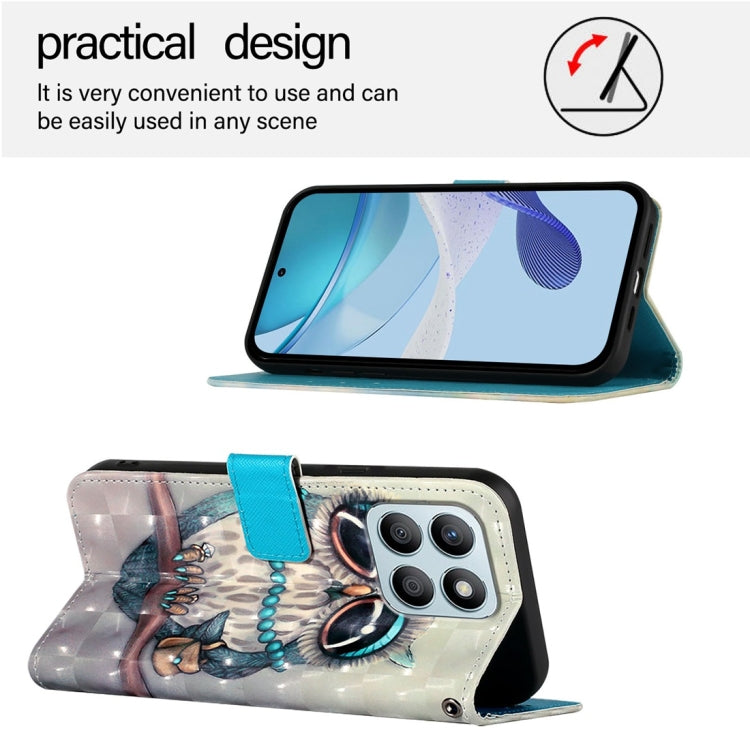 For Honor X8b Global 3D Painting Horizontal Flip Leather Phone Case