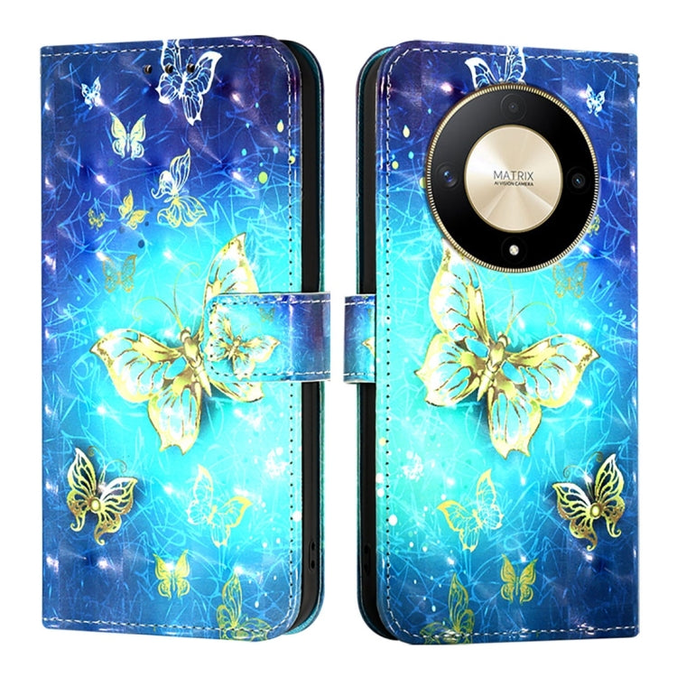Honor X9b / Magic6 Lite Global 3D Painting Horizontal Flip Leather Phone Case