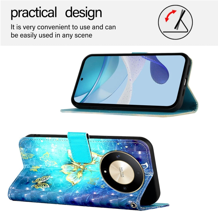 Honor X9b / Magic6 Lite Global 3D Painting Horizontal Flip Leather Phone Case