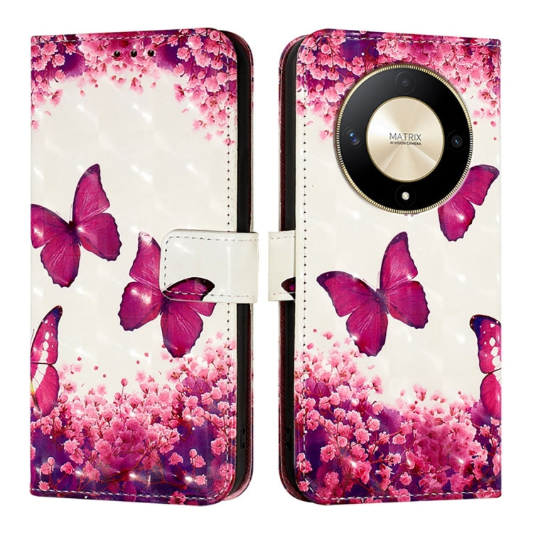 Honor X9b / Magic6 Lite Global 3D Painting Horizontal Flip Leather Phone Case