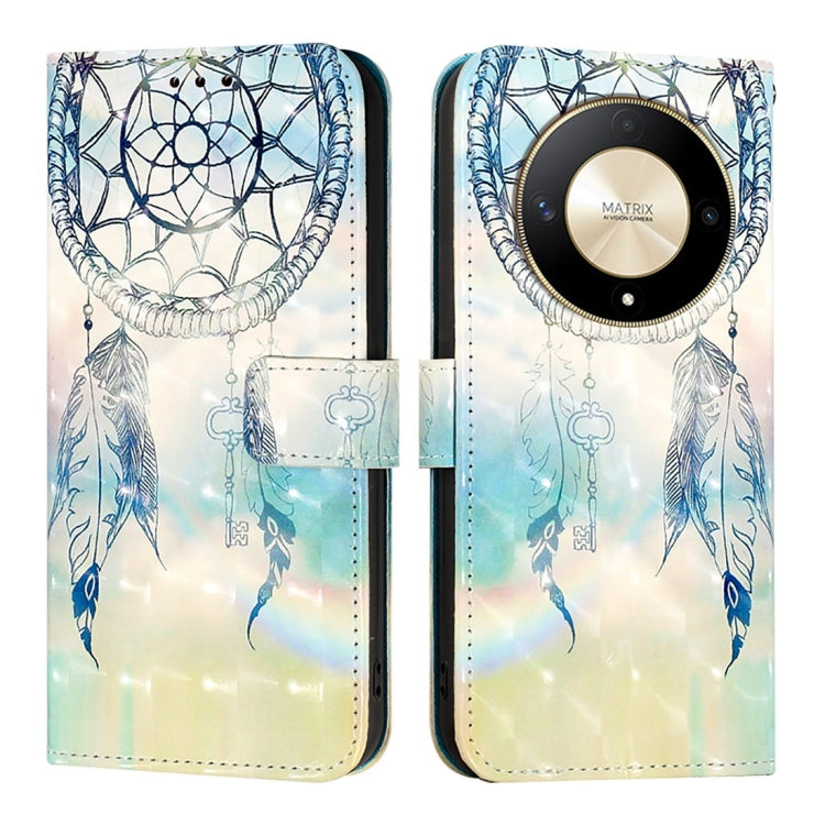 Honor X9b / Magic6 Lite Global 3D Painting Horizontal Flip Leather Phone Case