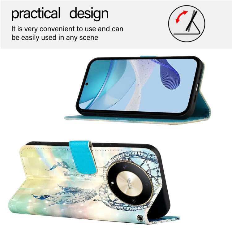 Honor X9b / Magic6 Lite Global 3D Painting Horizontal Flip Leather Phone Case