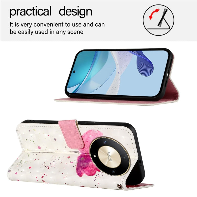 Honor X9b / Magic6 Lite Global 3D Painting Horizontal Flip Leather Phone Case