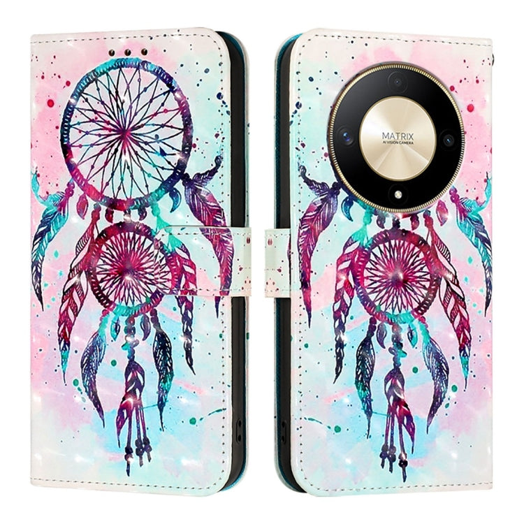 Honor X9b / Magic6 Lite Global 3D Painting Horizontal Flip Leather Phone Case
