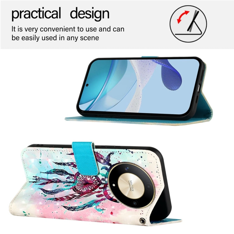 Honor X9b / Magic6 Lite Global 3D Painting Horizontal Flip Leather Phone Case