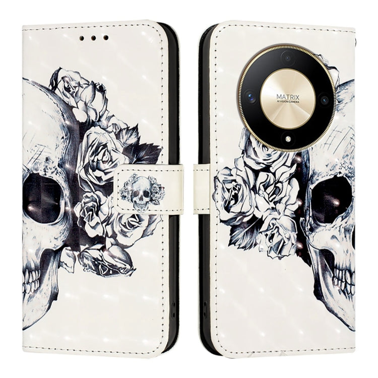 Honor X9b / Magic6 Lite Global 3D Painting Horizontal Flip Leather Phone Case