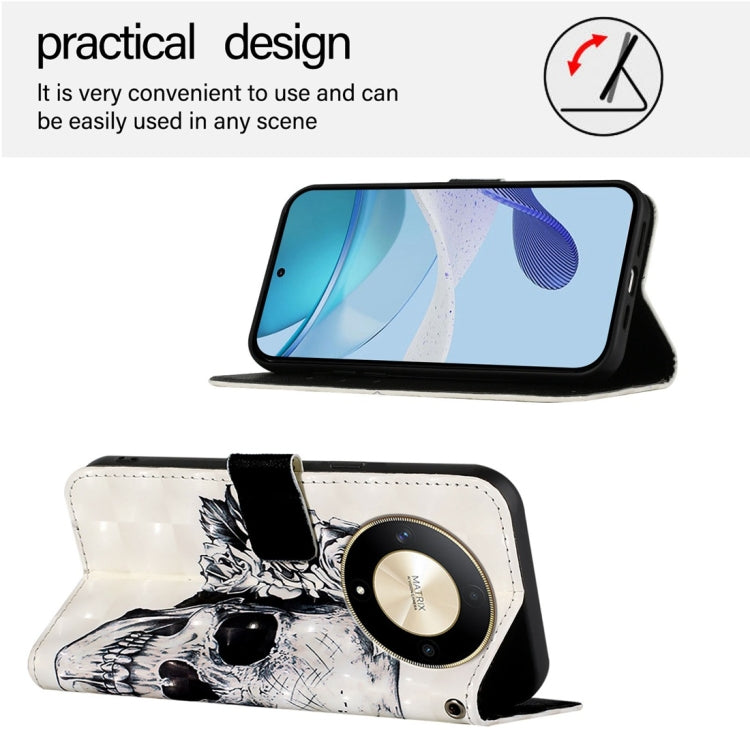 Honor X9b / Magic6 Lite Global 3D Painting Horizontal Flip Leather Phone Case