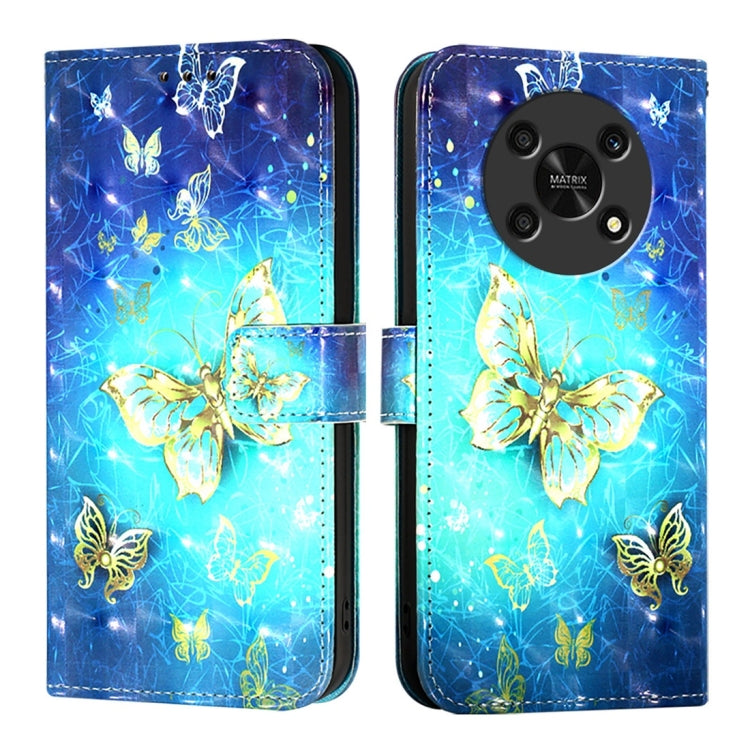 For Honor X30 2021 / X9 4G / 5G 3D Painting Horizontal Flip Leather Phone Case