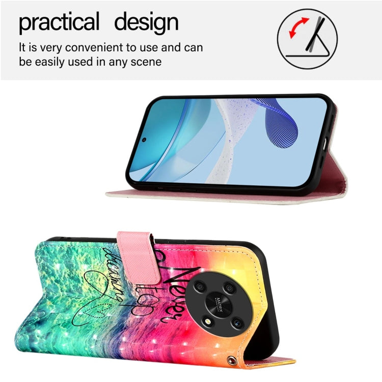 For Honor X30 2021 / X9 4G / 5G 3D Painting Horizontal Flip Leather Phone Case