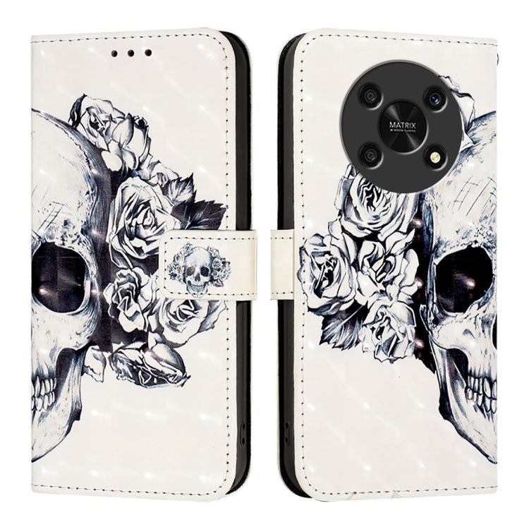 For Honor X30 2021 / X9 4G / 5G 3D Painting Horizontal Flip Leather Phone Case
