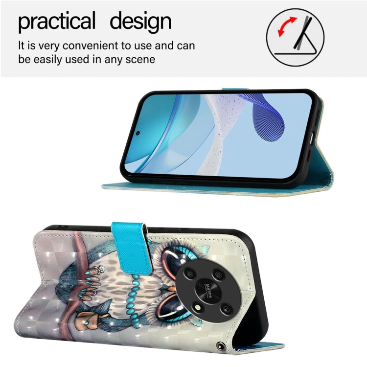 For Honor X30 2021 / X9 4G / 5G 3D Painting Horizontal Flip Leather Phone Case
