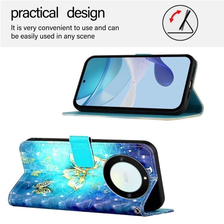 For Honor X40 / X9a / Magic5 Lite 3D Painting Horizontal Flip Leather Phone Case