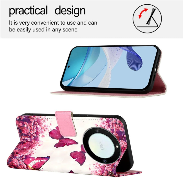 For Honor X40 / X9a / Magic5 Lite 3D Painting Horizontal Flip Leather Phone Case