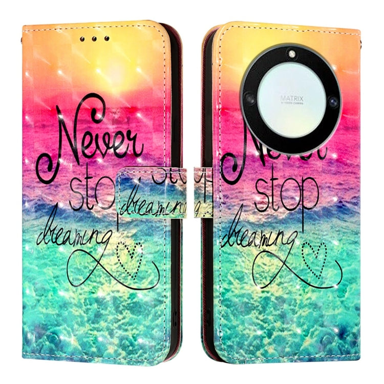 For Honor X40 / X9a / Magic5 Lite 3D Painting Horizontal Flip Leather Phone Case