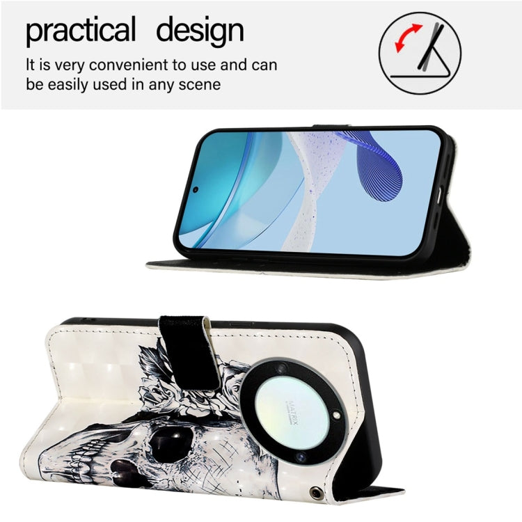 For Honor X40 / X9a / Magic5 Lite 3D Painting Horizontal Flip Leather Phone Case