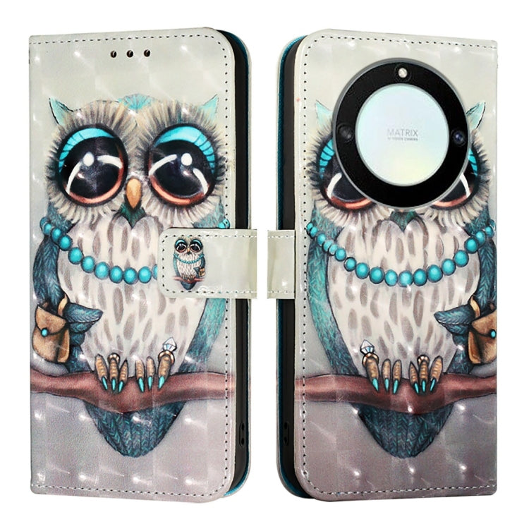 For Honor X40 / X9a / Magic5 Lite 3D Painting Horizontal Flip Leather Phone Case