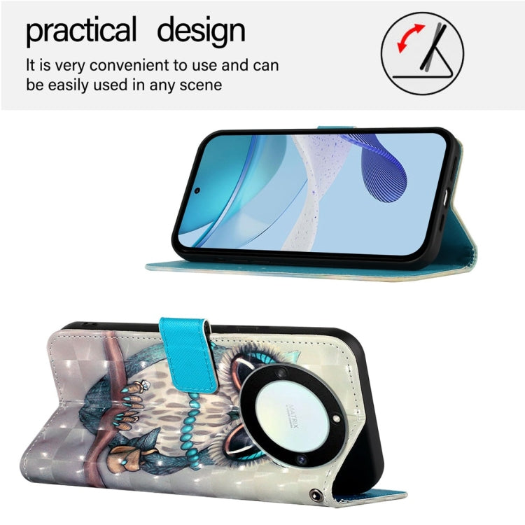 For Honor X40 / X9a / Magic5 Lite 3D Painting Horizontal Flip Leather Phone Case