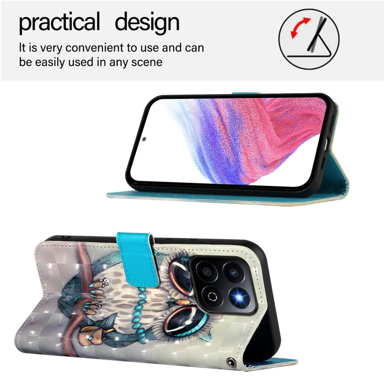 For Honor 200 Smart 5G Global 3D Painting Horizontal Flip Leather Phone Case
