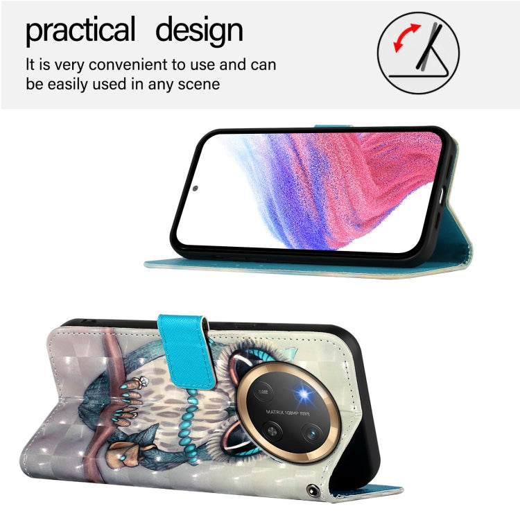 For Honor X9c 5G 3D Painting Horizontal Flip Leather Phone Case