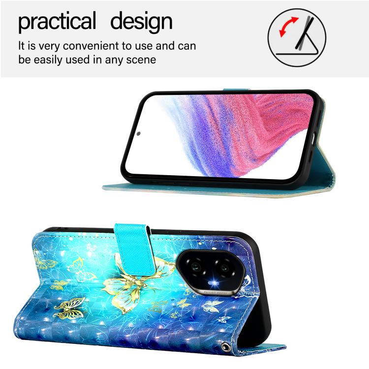 For Honor 300 3D Painting Horizontal Flip Leather Phone Case