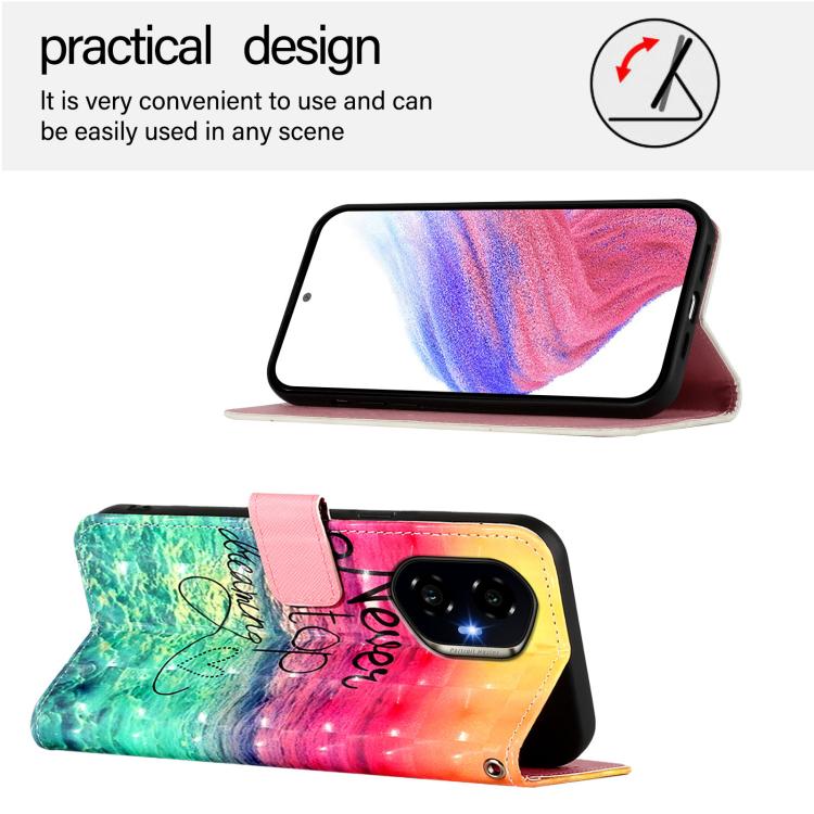 For Honor 300 3D Painting Horizontal Flip Leather Phone Case